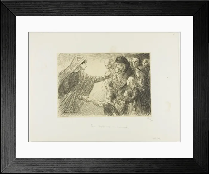 Framed Print : National Assistance, 1915 / 17. Creator: Theophile Alexandre Steinlen Framed Print : National Assistance, 1915 / 17. Creator: Theophile Alexandre Steinlen