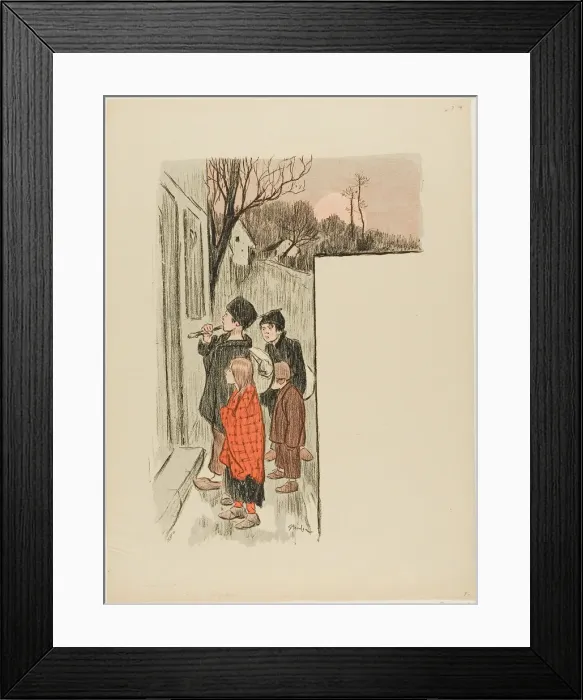 Framed Print : Les Petiots, published October 27, 1893. Creator: Theophile Alexandre Steinlen Framed Print : Les Petiots, published October 27, 1893. Creator: Theophile Alexandre Steinlen