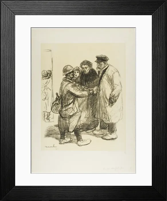 Framed Print : One Doesn t Get Used to It, 1915. Creator: Theophile Alexandre Steinlen Framed Print : One Doesn t Get Used to It, 1915. Creator: Theophile Alexandre Steinlen