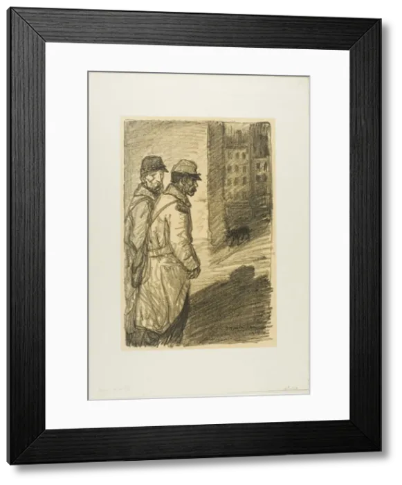 Framed Print : Errant dogs, 1915. Creator: Theophile Alexandre Steinlen Framed Print : Errant dogs, 1915. Creator: Theophile Alexandre Steinlen