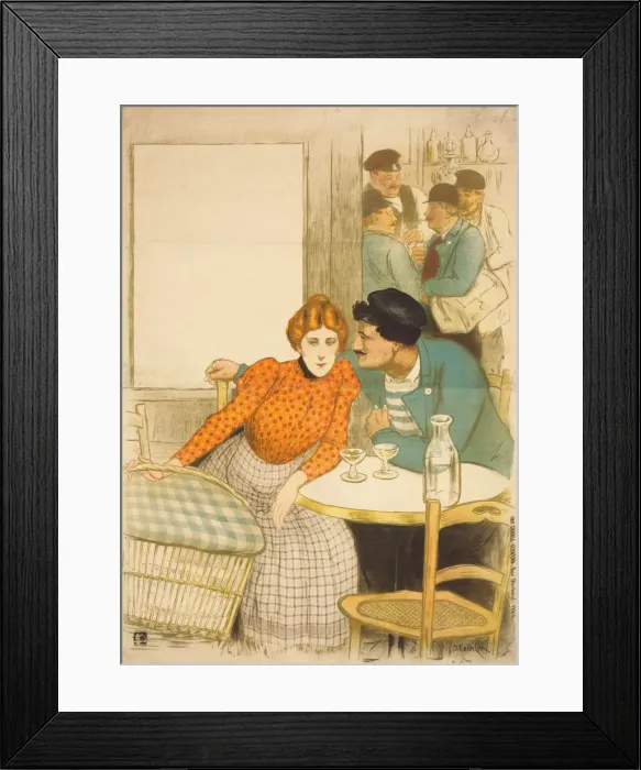 Framed Print : L Assommoir, 1900. Creator: Theophile Alexandre Steinlen Framed Print : L Assommoir, 1900. Creator: Theophile Alexandre Steinlen