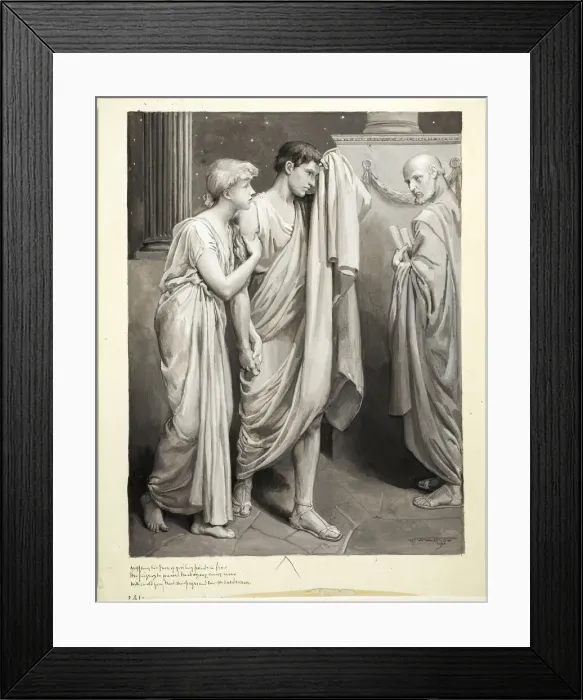 Framed Print : As One Came Near with Curl d Gray Beard, Sharp Eyes, and Smooth Bald Crown, 1885 Framed Print : As One Came Near with Curl d Gray Beard, Sharp Eyes, and Smooth Bald Crown, 1885