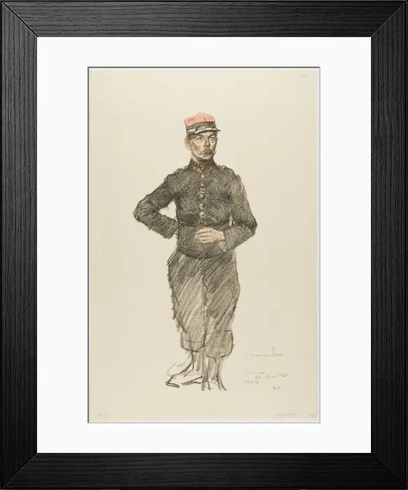 Framed Print : Legionnaire, 5663. Creator: Theophile Alexandre Steinlen Framed Print : Legionnaire, 5663. Creator: Theophile Alexandre Steinlen