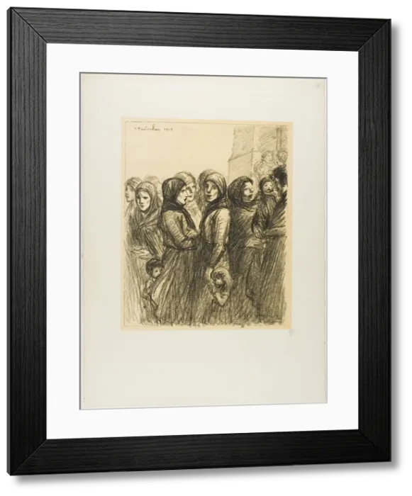 Framed Print : Military Allocation, 1915. Creator: Theophile Alexandre Steinlen Framed Print : Military Allocation, 1915. Creator: Theophile Alexandre Steinlen