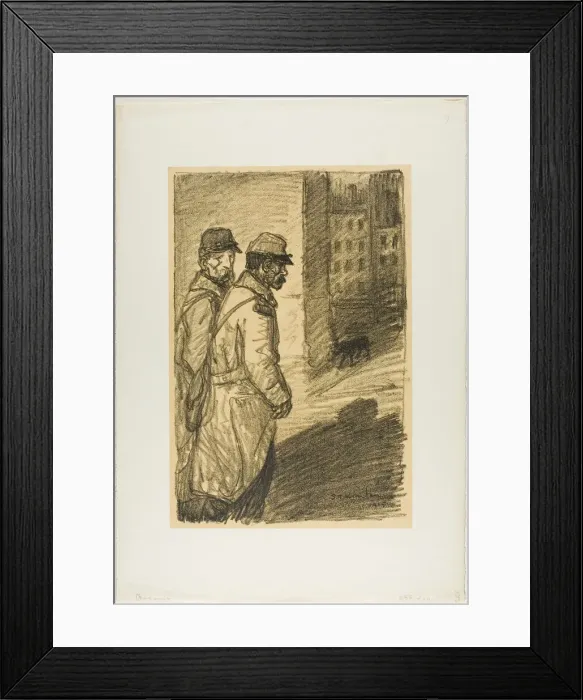 Framed Print : Stray Dogs, 1915. Creator: Theophile Alexandre Steinlen Framed Print : Stray Dogs, 1915. Creator: Theophile Alexandre Steinlen
