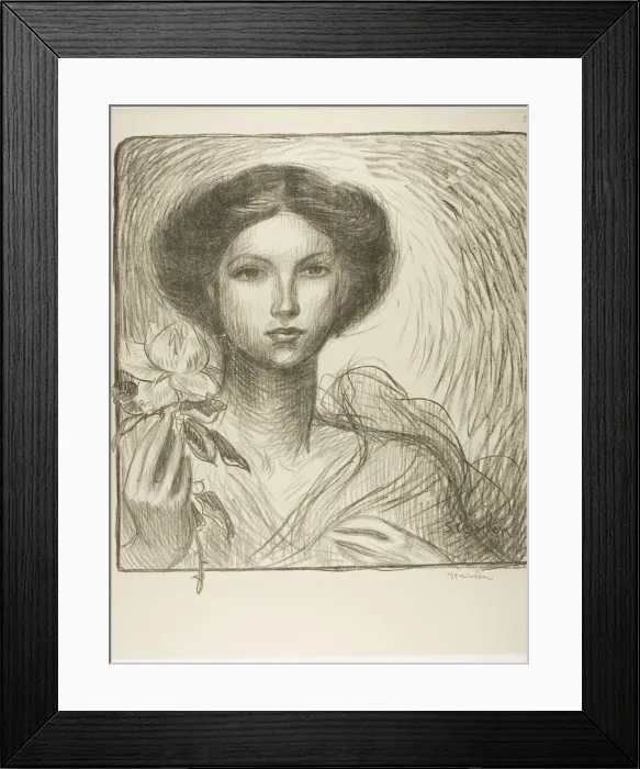 Framed Print : French art Exhibition in Krefeld, 1907. Creator: Theophile Alexandre Steinlen Framed Print : French art Exhibition in Krefeld, 1907. Creator: Theophile Alexandre Steinlen