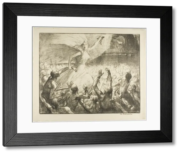 Framed Print : The Liberator, 1903. Creator: Theophile Alexandre Steinlen Framed Print : The Liberator, 1903. Creator: Theophile Alexandre Steinlen