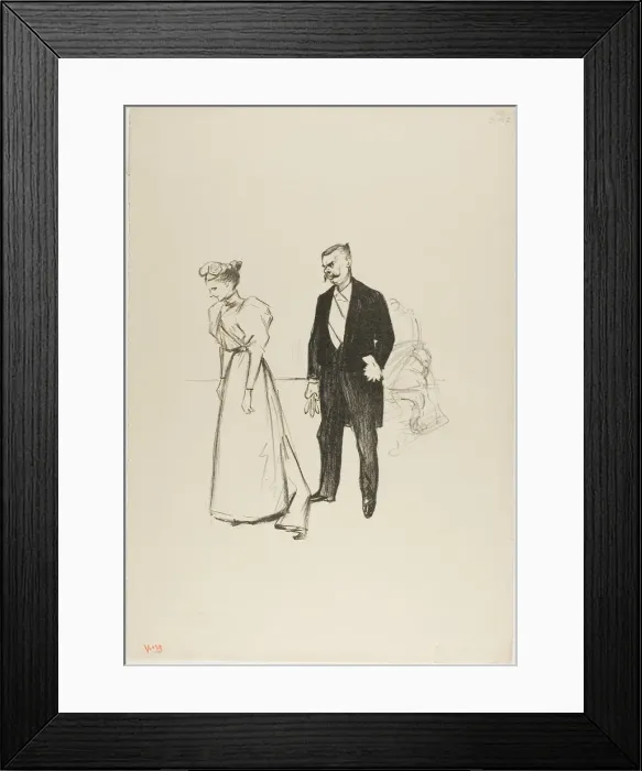 Framed Print : Alone at last!, July 1894. Creator: Theophile Alexandre Steinlen Framed Print : Alone at last!, July 1894. Creator: Theophile Alexandre Steinlen