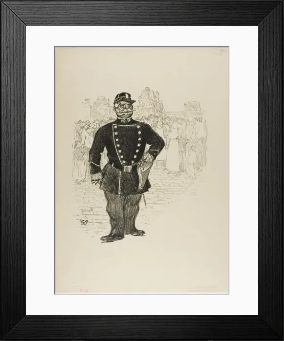 Framed Print : Street Security, May 1894. Creator: Theophile Alexandre Steinlen Framed Print : Street Security, May 1894. Creator: Theophile Alexandre Steinlen