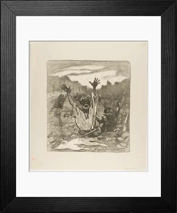 Framed Print : The Cry of the Streets!, February 1894. Creator: Theophile Alexandre Steinlen Framed Print : The Cry of the Streets!, February 1894. Creator: Theophile Alexandre Steinlen
