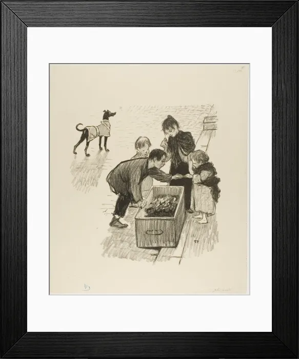 Framed Print : High society!, January 1894. Creator: Theophile Alexandre Steinlen