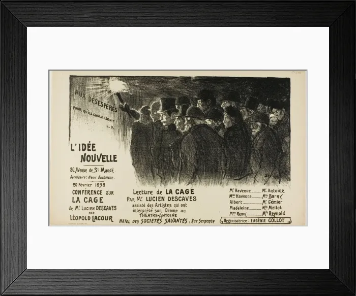 Framed Print : L Idee Nouvelle, February 1898. Creator: Theophile Alexandre Steinlen Framed Print : L Idee Nouvelle, February 1898. Creator: Theophile Alexandre Steinlen