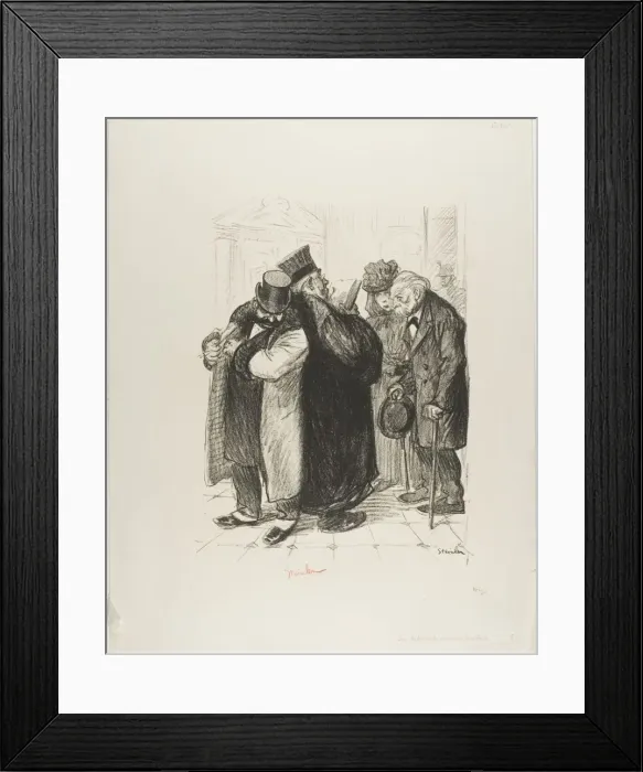 Framed Print : One Robs on the Side of the Law, December 1898. Creator: Theophile Alexandre Steinlen Framed Print : One Robs on the Side of the Law, December 1898. Creator: Theophile Alexandre Steinlen