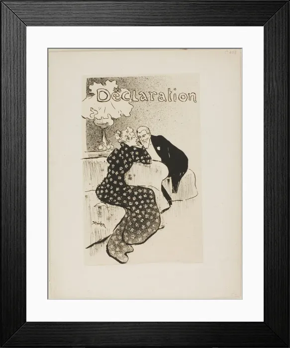 Framed Print : The Declaration, 1894. Creator: Theophile Alexandre Steinlen Framed Print : The Declaration, 1894. Creator: Theophile Alexandre Steinlen