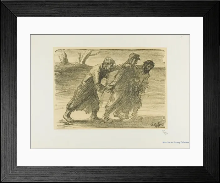 Framed Print : Three Comrades, 1915. Creator: Theophile Alexandre Steinlen Framed Print : Three Comrades, 1915. Creator: Theophile Alexandre Steinlen
