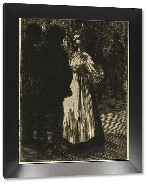 Conversation at Night, 1898. Creator: Theophile Alexandre Steinlen