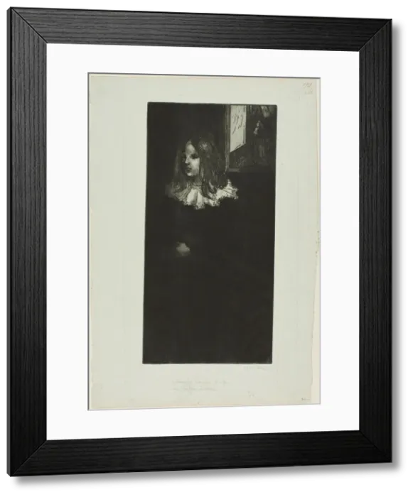 Framed Print : Young Girl with a White Collar, 1898. Creator: Theophile Alexandre Steinlen Framed Print : Young Girl with a White Collar, 1898. Creator: Theophile Alexandre Steinlen