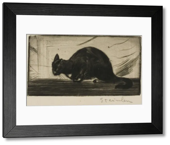 Framed Print : Cat Arching Its Back, 1898. Creator: Theophile Alexandre Steinlen Framed Print : Cat Arching Its Back, 1898. Creator: Theophile Alexandre Steinlen