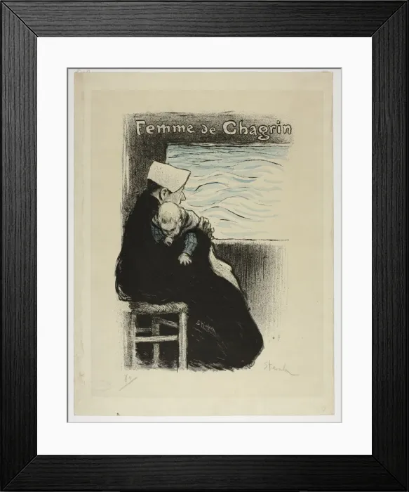 Framed Print : Femme de Chagrin, n. d. Creator: Theophile Alexandre Steinlen Framed Print : Femme de Chagrin, n. d. Creator: Theophile Alexandre Steinlen