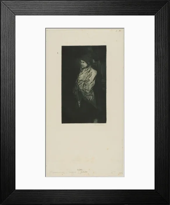 Framed Print : First Little Night Piece, 1898. Creator: Theophile Alexandre Steinlen Framed Print : First Little Night Piece, 1898. Creator: Theophile Alexandre Steinlen