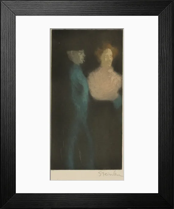 Framed Print : Girl and Pimp, 1898. Creator: Theophile Alexandre Steinlen Framed Print : Girl and Pimp, 1898. Creator: Theophile Alexandre Steinlen