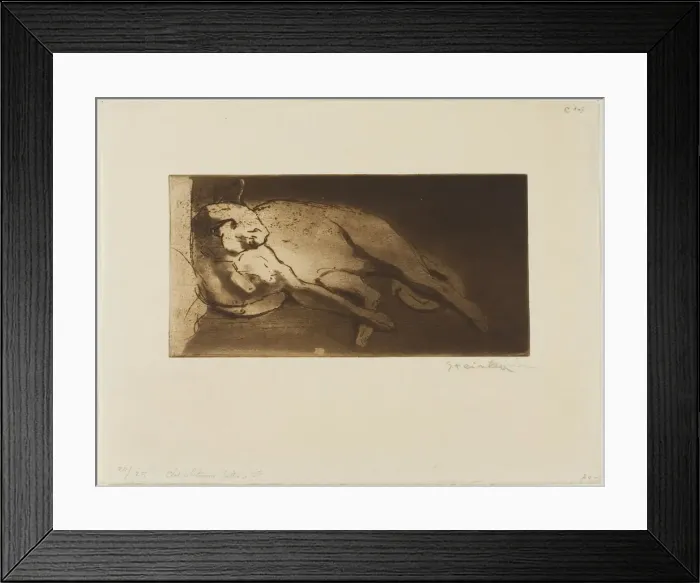 Framed Print : Reclining Cat Stretched Out from Left to Right, 1128. Creator Framed Print : Reclining Cat Stretched Out from Left to Right, 1128. Creator