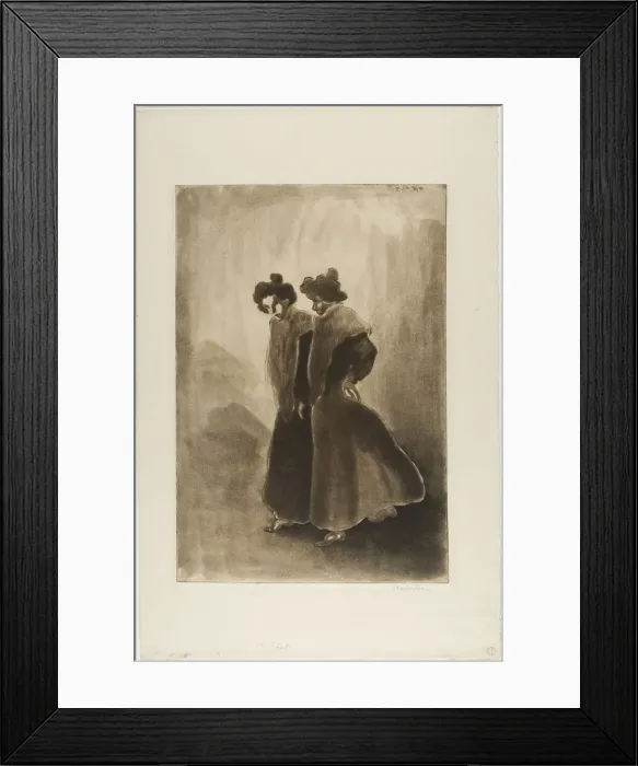 Framed Print : Two Women, 1902. Creator: Theophile Alexandre Steinlen Framed Print : Two Women, 1902. Creator: Theophile Alexandre Steinlen