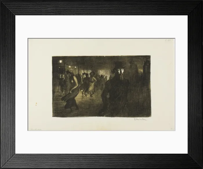 Framed Print : Paris, Night, 1903. Creator: Theophile Alexandre Steinlen Framed Print : Paris, Night, 1903. Creator: Theophile Alexandre Steinlen