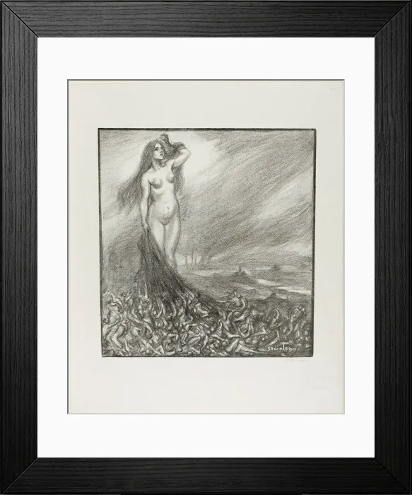 Framed Print : Homage to Zola, c. 1902. Creator: Theophile Alexandre Steinlen Framed Print : Homage to Zola, c. 1902. Creator: Theophile Alexandre Steinlen