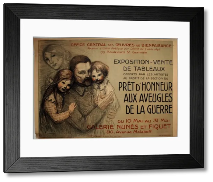 Framed Print : Ready to Honor the War Blind, 1917. Creator: Theophile Alexandre Steinlen Framed Print : Ready to Honor the War Blind, 1917. Creator: Theophile Alexandre Steinlen