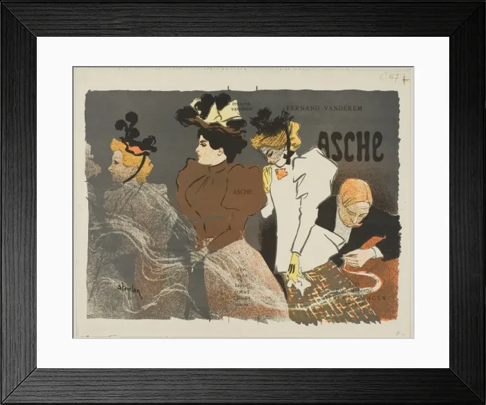 Framed Print : Asche, 1895. Creator: Theophile Alexandre Steinlen Framed Print : Asche, 1895. Creator: Theophile Alexandre Steinlen