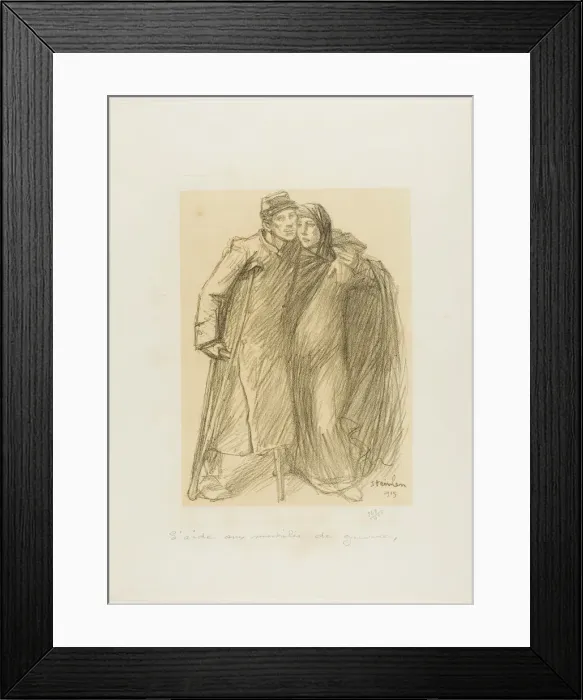 Framed Print : Aid to Those Mutilated in the War, plate one from Actualites, 5570 Framed Print : Aid to Those Mutilated in the War, plate one from Actualites, 5570