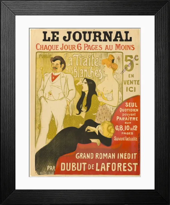 Framed Print : La Traite des Blanches, 1899. Creator: Theophile Alexandre Steinlen Framed Print : La Traite des Blanches, 1899. Creator: Theophile Alexandre Steinlen
