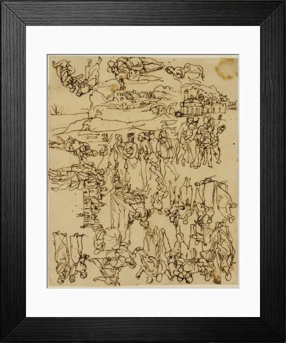 Framed Print : Sheet of Sketches: The Life of Christ, n. d. Creator: Rodolphe Bresdin Framed Print : Sheet of Sketches: The Life of Christ, n. d. Creator: Rodolphe Bresdin