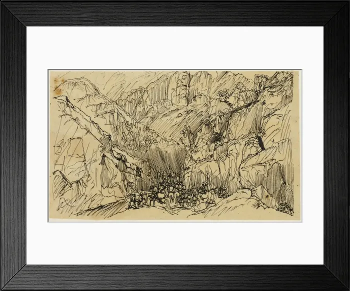 Framed Print : Troops in the Pass, n. d. Creator: Rodolphe Bresdin Framed Print : Troops in the Pass, n. d. Creator: Rodolphe Bresdin