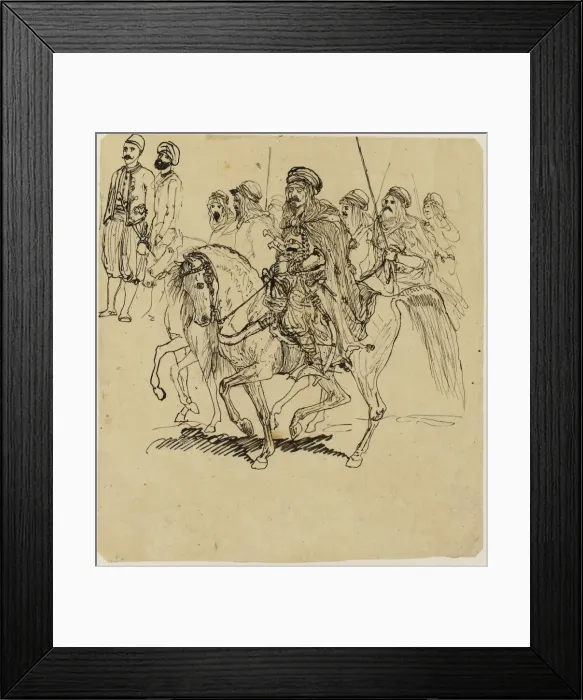 Framed Print : Arab Horsemen, n. d. Creator: Rodolphe Bresdin Framed Print : Arab Horsemen, n. d. Creator: Rodolphe Bresdin
