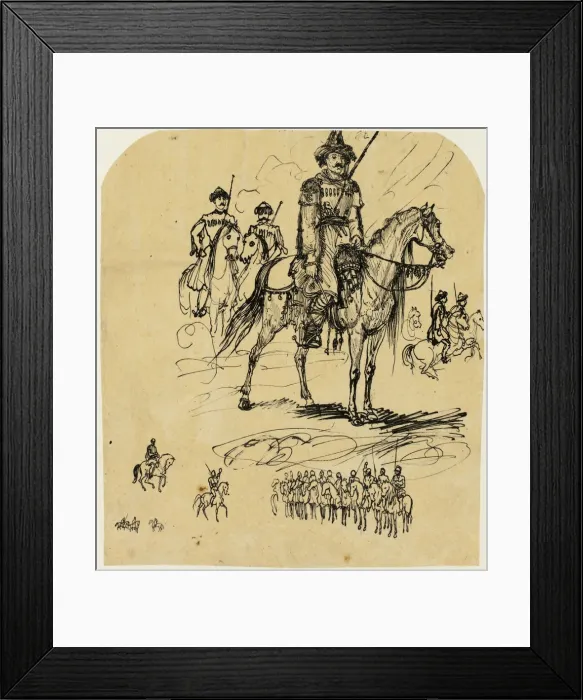 Framed Print : Russian Cavalry, n. d. Creator: Rodolphe Bresdin Framed Print : Russian Cavalry, n. d. Creator: Rodolphe Bresdin
