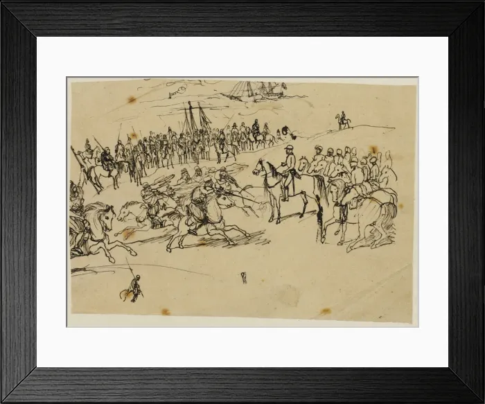 Framed Print : Arabian Fantasy, n. d. Creator: Rodolphe Bresdin Framed Print : Arabian Fantasy, n. d. Creator: Rodolphe Bresdin