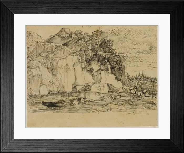 Framed Print : Caucasian Landscape, 1850 / 1859. Creator: Rodolphe Bresdin Framed Print : Caucasian Landscape, 1850 / 1859. Creator: Rodolphe Bresdin
