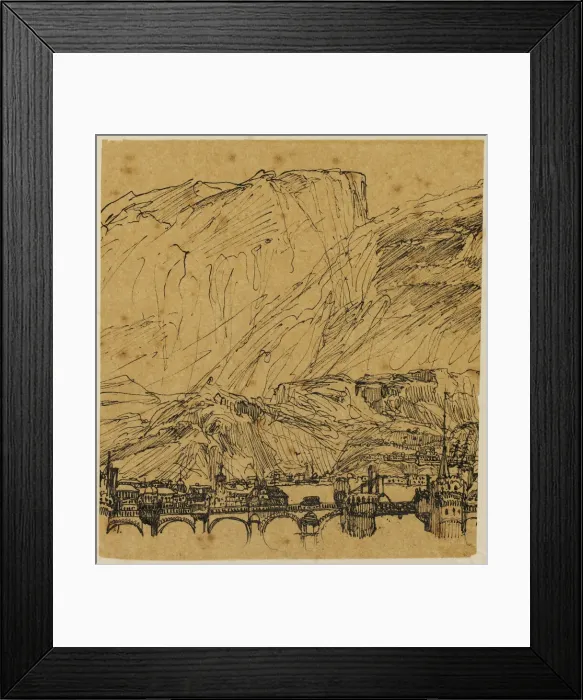 Framed Print : The Great Bridges, n. d. Creator: Rodolphe Bresdin Framed Print : The Great Bridges, n. d. Creator: Rodolphe Bresdin
