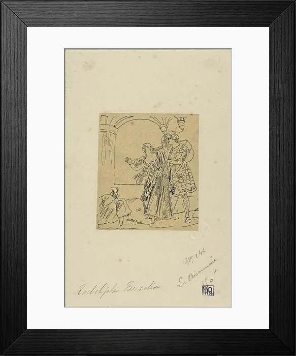 Framed Print : The Prisoner, n. d. Creator: Rodolphe Bresdin Framed Print : The Prisoner, n. d. Creator: Rodolphe Bresdin