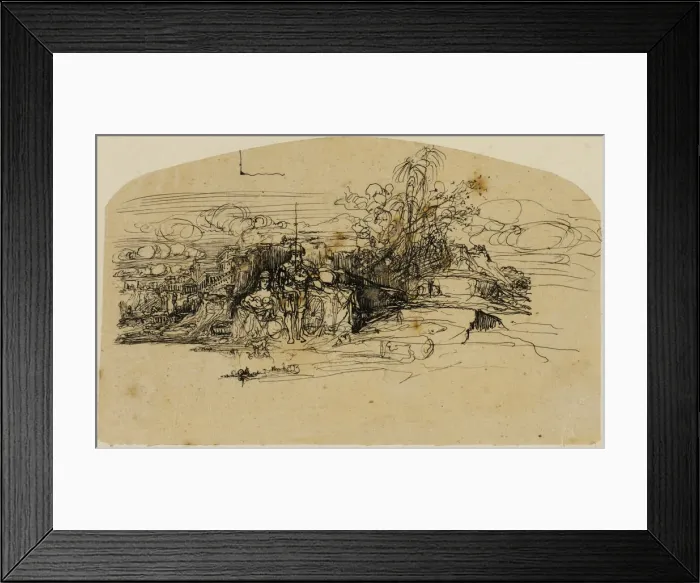 Framed Print : Rest with the Guard, n. d. Creator: Rodolphe Bresdin Framed Print : Rest with the Guard, n. d. Creator: Rodolphe Bresdin