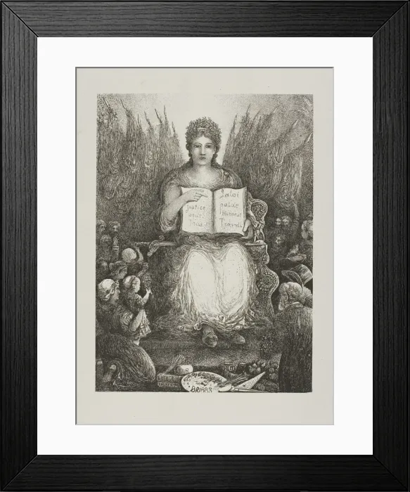 Framed Print : The Republic, 1883. Creator: Rodolphe Bresdin Framed Print : The Republic, 1883. Creator: Rodolphe Bresdin