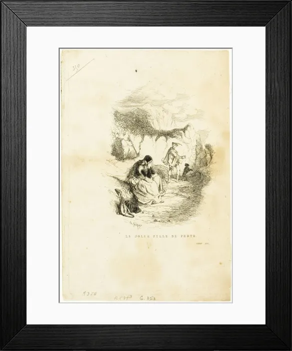 Framed Print : The Pretty Girl of Perth, n. d. Creator: Charles Emile Jacque Framed Print : The Pretty Girl of Perth, n. d. Creator: Charles Emile Jacque