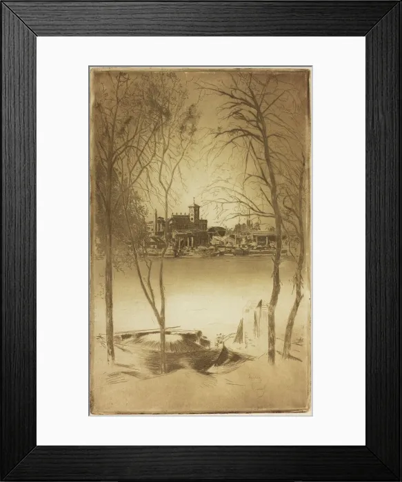 Framed Print : Laburnums and Battersea, 1889 / 90 and 1898. Creator: Theodore Roussel Framed Print : Laburnums and Battersea, 1889 / 90 and 1898. Creator: Theodore Roussel
