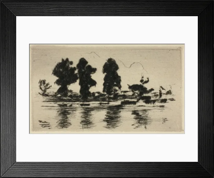 Framed Print : The Thames, Evening, 1897. Creator: Theodore Roussel Framed Print : The Thames, Evening, 1897. Creator: Theodore Roussel