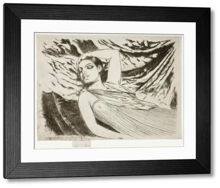 Framed Print : The Sleeping Model or The Sleeper, 1890-97. Creator: Theodore Roussel Framed Print : The Sleeping Model or The Sleeper, 1890-97. Creator: Theodore Roussel