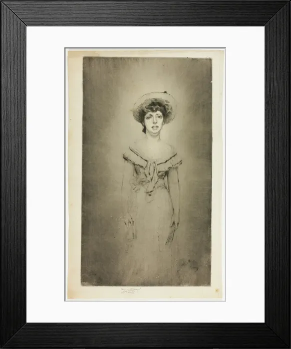 Framed Print : Portrait of Miss Hetty Pettigrew, 1908. Creator: Theodore Roussel Framed Print : Portrait of Miss Hetty Pettigrew, 1908. Creator: Theodore Roussel