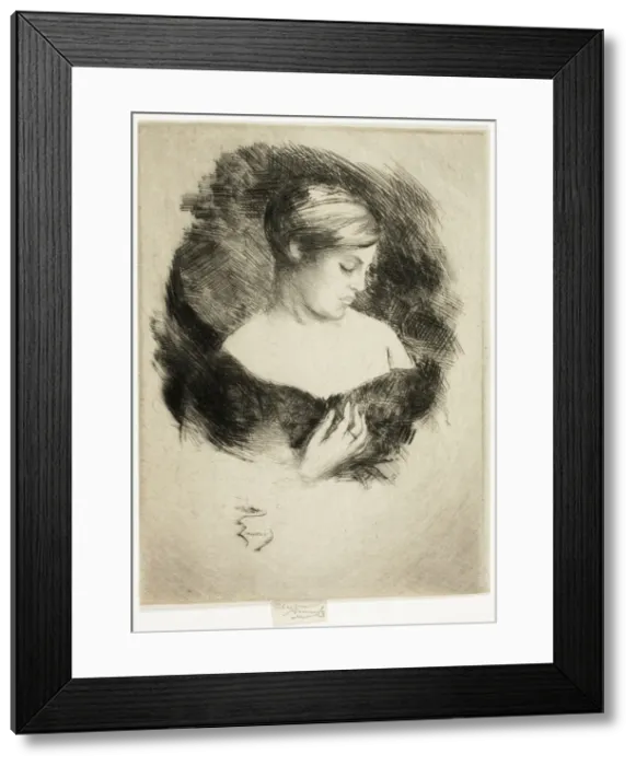 Framed Print : Profile of a Woman, 1900-05. Creator: Theodore Roussel Framed Print : Profile of a Woman, 1900-05. Creator: Theodore Roussel