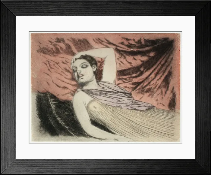 Framed Print : The Sleeping Model or The Sleeper, 1890-97. Creator: Theodore Roussel Framed Print : The Sleeping Model or The Sleeper, 1890-97. Creator: Theodore Roussel